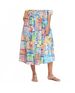 Vilagallo Brenda Printed Shirtdress - Blue