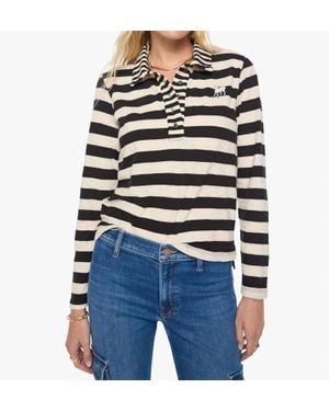 Mother Long Sleeve Close Cut Huddle Top - Blue