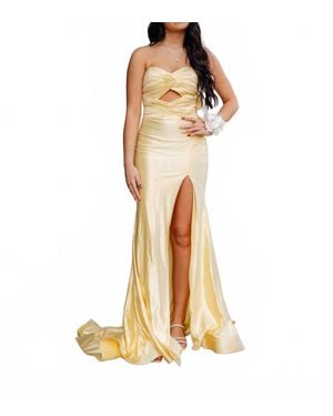 yellow dress graduation Yellow Tulle Prom Dresses, Yellow Formal Graduation Dresses – dresstby main image 1