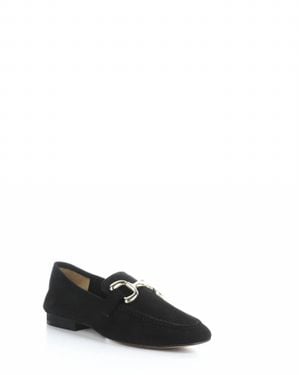 Bos. & Co. Macie Suede Slip-On Shoes - Black