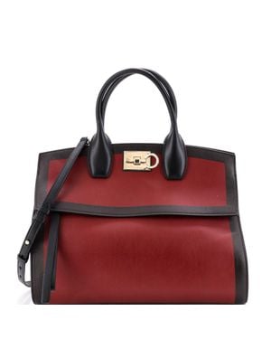 Ferragamo Studio Satchel Leather - Red