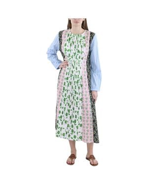 Stine Goya Floral Print Pleated Shift Dress - Green