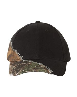 Katia Camo With Barbed Wire Embroidery Cap - Black