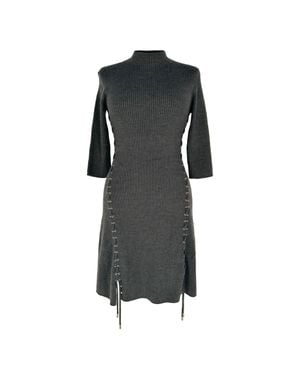 Maje Ribbed-Knit Mini Dress - Black