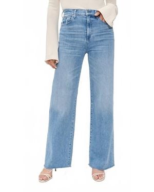 Le Jean Column High-Rise Wide-Leg Jean - Blue