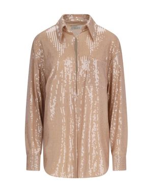 GIUSEPPE DI MORABITO Sequined Shirt - Natural