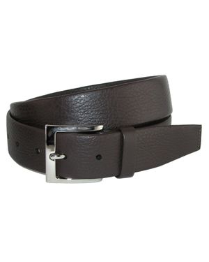 CrookhornDavis Parma Buttercalf Grain Tubular Leather Dress Belt - Black