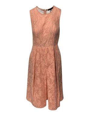 Tibi Cotton Poplin Pleated Dress - Pink