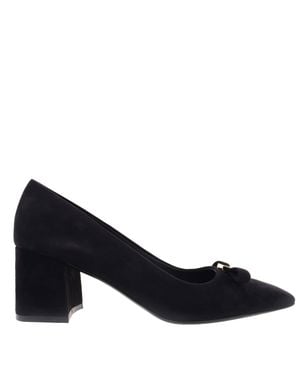 Ferragamo Ferragamo Myra Bow Block Heel Pumps, Size 7 C - Blue