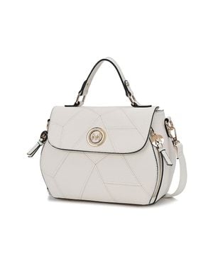 MKF Clementine Vegan Leather Satchel Bag By Mia K - White