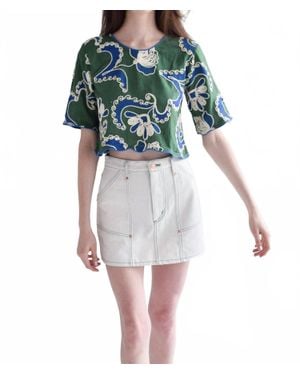 Never A Wallflower Cargo Skirt - Blue