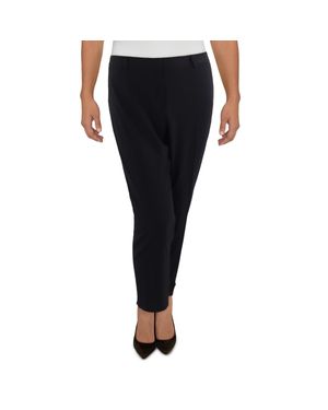 Tahari High Rise Office Straight Leg Pants - Black