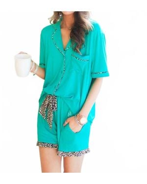 Jess Lea Loungewear Short Set - Blue