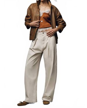 Pistola Eden Pleated Barrel Pants - Natural