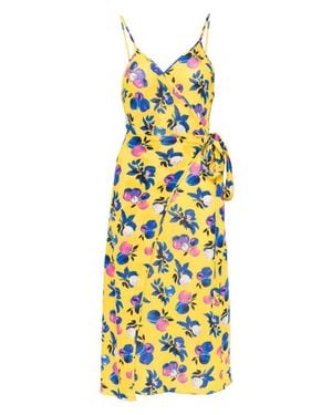 Coperni Floral Print Midi Dress - Yellow