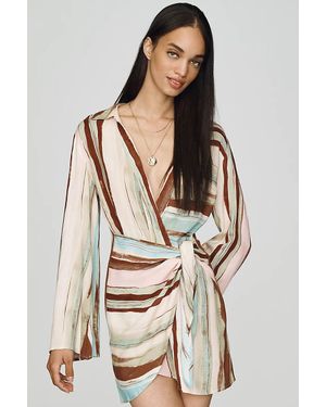 En Saison Lana Wrap Mini Dress - Natural