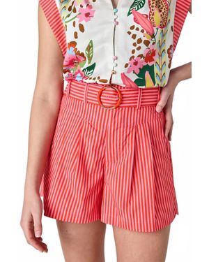 CROSBY BY MOLLIE BURCH Lettie Pleated Shorts - Red