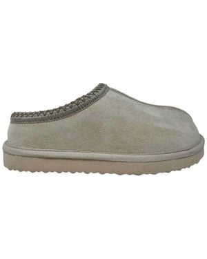 Very G Faux Suede Slippers - Gray