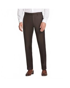 Zanella Parker Flat Front Sharkskin Wool Trouser - Gray