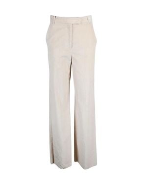 Marella Wide-Leg High-Waist Pants With Textured Fabric - Gray