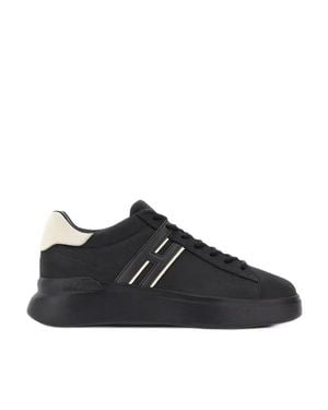 Hogan Calfskin Low-Top Sneakers - Black