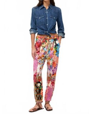Johnny Was Etta Seamed Jogger - Blue