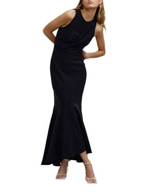 Significant Other Ezra Open-Back Mermaid Gown - Black