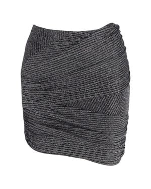IRO Brendal Wrap-Effect Lamé Mini Skirt - Gray