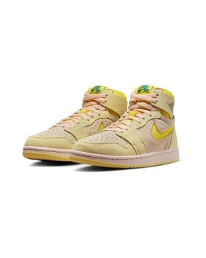 Nike Air Jordan 1 High Zoom Cmft 2 Dv1305-800 9.5 Citron Tint Shoes Tf2195 - Metallic