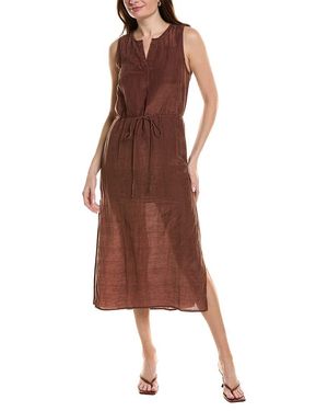 Bella Dahl Sleeveless Belted Linen-Blend Maxi Dress - Brown