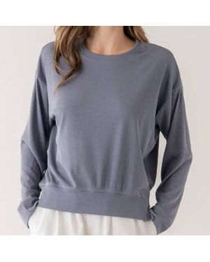 Elle Grey Julia Asymmetric Hem Sweatshirt - Gray