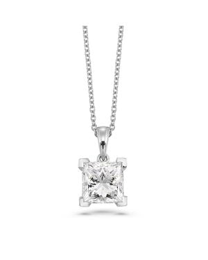 Brilliant Carbon Igi Certified Lab Grown Diamond Pendant Necklace 2.00 Carats - Metallic