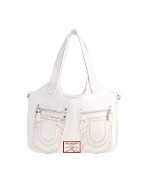 True Religion Horseshoe Stitch Satchel - White