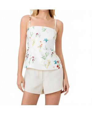 French Connection Christine Fleur Structured Top - Blue