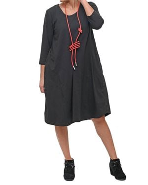 Tulip Clothing Three-Quarter Sleeves Tabbie Derss - Black