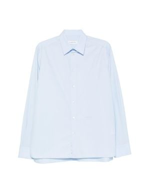 Lanvin Light Silk And Nylon Long-Sleeve Shirt - Blue