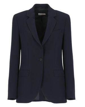 Alberto Biani Notched Lapel Buttoned Cuffs Single-Breasted Jacket - Black