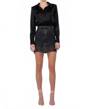 NonChalant Label Cassia Long Sleeve Top - Black