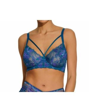 Cosabella Paradiso Strappy Underwire Demi Cup Bra - Blue