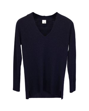 Iris & Ink V-Neck Sweater - Blue