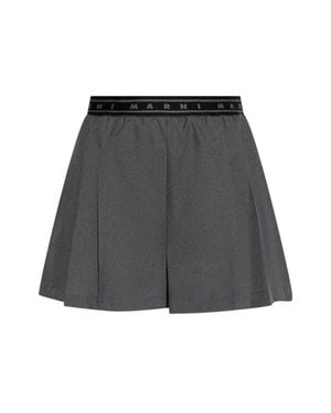 Marni Flared Virgin Wool Tailored Shorts - Gray