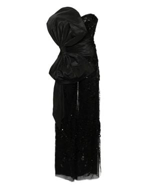 Saiid Kobeisy Embroidered Strapless Jumpsuit - Black