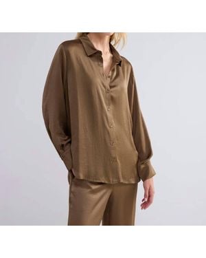 Summum Silky Touch Blouse - Brown