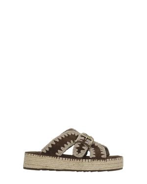 Mou Buckle Upper Belt Sandals - Multicolor