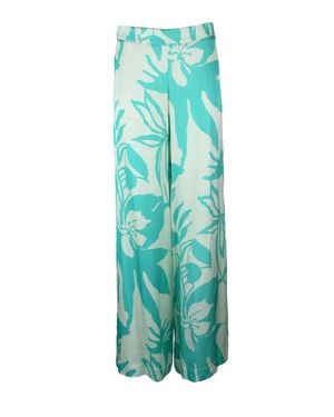 Ottod'Ame Wide-Leg Pants With Fluid Drape - Green