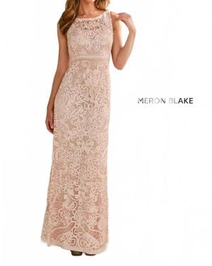 Montage by Mon Cheri Tulle Slim A-Line Gown - White