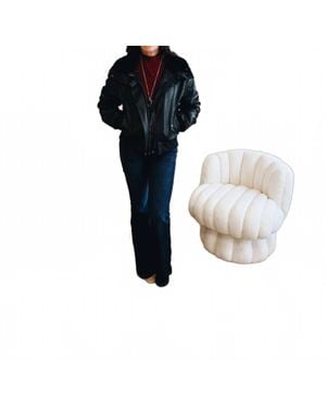 Bluivy The Break-The-Pattern Leather Jacket - Black