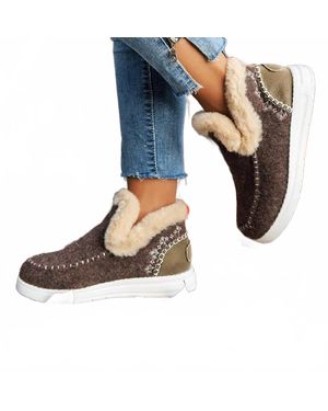 Dear Lover Ankle Boot Patchwork Slippers - Blue