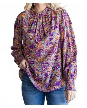 Jodifil Gianna Flower Top - Purple