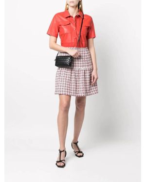 Ferragamo Textured A-Line Skirt
